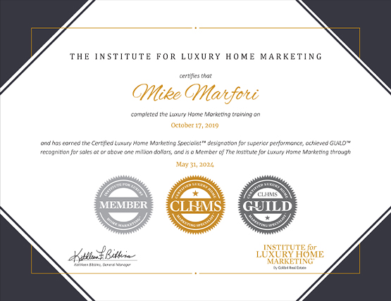 Mike Marfori - Luxury Home Marketing Certification